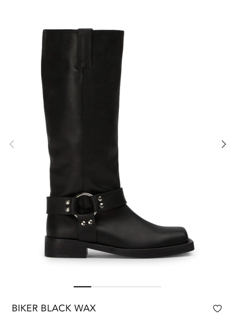 Tony Biiano Black Lace-Up Biker Knee Boot